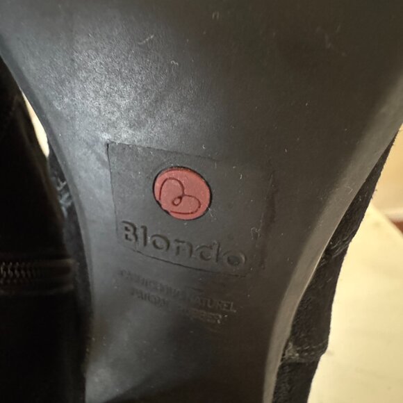 Blondo Isla Ankle Booties, pleaseAquaProtect Black Suede, Size 7.5 - Picture 11 of 15